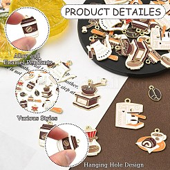 40 pendentif en alliage et émail de 8 styles&nbsp;FIND-YW0012-50