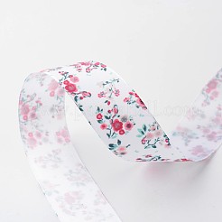 Ruban gros-grain imprimé motif fleuri&nbsp;SRIB-D058-01