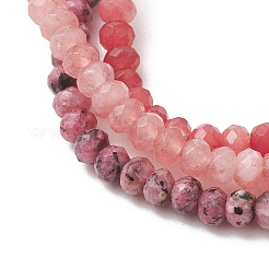 Bracelets multi-rangs ajustables en perles de jade naturel teint de Malaisie pour femmes et hommes&nbsp;BJEW-JB13577-02