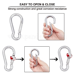 2 Stück 2 Stil 304 Edelstahl-Karabiner zum Klettern&nbsp;STAS-UN0020-68P