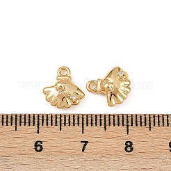 Ciondoli in ottone con micro pavé di zirconi cubici a tema oceano&nbsp;KK-F902-08R-G