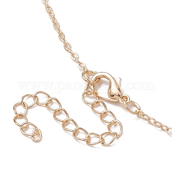 Colliers pendentif croix fleury acrylique imitation perle&nbsp;NJEW-JN04985