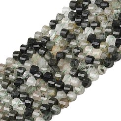 Natürlichen grünen Rutilquarz Perlen Stränge&nbsp;G-P611-C23-01