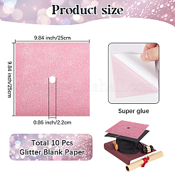 Quadratische Eva Glitzer Graduierungskappe Topper Aufkleber&nbsp;DIY-WH20053-05E