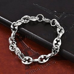 304 Edelstahl ovale Gliederkettenarmbänder für Damen und Herren&nbsp;BJEW-F488-48C-P