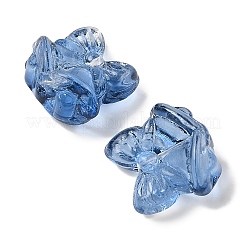 Perles de verre transparentes peintes en aérosol&nbsp;GLAA-Z011-06E