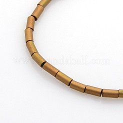 Electroplate smerigliato non magnetici ematite sintetico fili di perline&nbsp;G-O008-19E