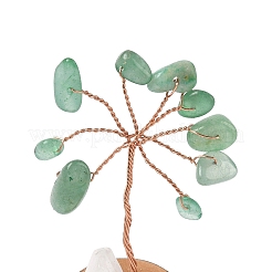 Natürliche grüne Aventurin-Chips als Baum-des-Leben-Dekorationen&nbsp;DJEW-P022-02A-05