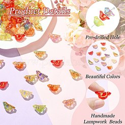 70pcs 7 Farben handgemachte Bunte Malerei-Perlen&nbsp;LAMP-CJ0002-99