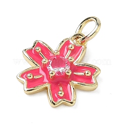 Pendentifs en zircone cubique clair en laiton&nbsp;KK-H255-06G-04