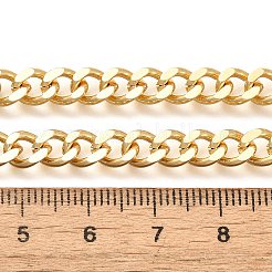 Halsketten aus Messing mit kubanischen Gliedern für Damen&nbsp;NJEW-U022-01G