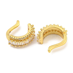 Messing Micro Pave Zirkonia Manschette Ohrringe&nbsp;EJEW-C104-142G
