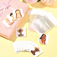 100 stücke 5 arten platz mädchen druck papier ohrring display karten&nbsp;CDIS-FS0001-25