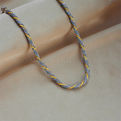 Collane con catena in corda di acciaio inossidabile 304 da 4 mm&nbsp;NJEW-Z095-01GP-02