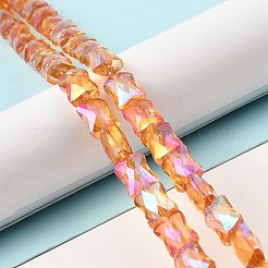 Ab couleur plaqué perles de verre transparent brins&nbsp;EGLA-P051-06A-A04