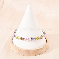 Bracelets de tennis en laiton platine sertis de micro-pavés de zircone cubique&nbsp;BJEW-B160-07P