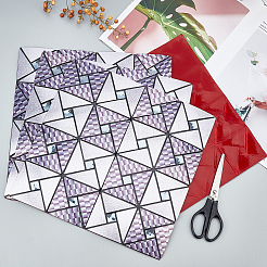 5 Stück quadratische Mosaik-Wanddekorationen aus Glas&nbsp;AJEW-AR0001-28