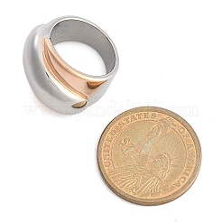 Anillo de dedo ancho de acero inoxidable 304 para unisex&nbsp;RJEW-Z076-03P-04