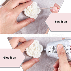 32 Stück 2 Farben handgefertigtes Polyester-Strick-Ornament-Zubehör&nbsp;DIY-CY0002-09