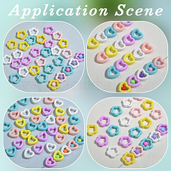 100 Stück Acrylperlenrahmen in 2 Stilen&nbsp;OACR-SP0001-74