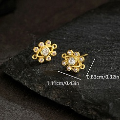 Messing-Blumen-Ohrstecker&nbsp;MI5248