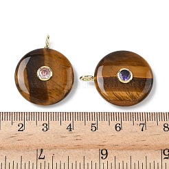 Pendentifs en œil de tigre naturel&nbsp;G-I391-02G-01