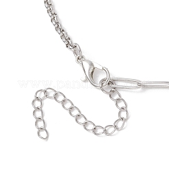 Collane con catena a graffetta in acciaio inossidabile 304&nbsp;NJEW-JN05771
