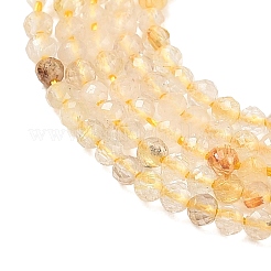 Natürlichen Gold Rutilquarz Perlen Stränge&nbsp;G-F509-42-2mm-01
