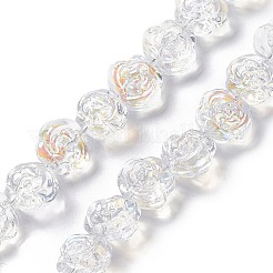 Chapelets de perles en verre électroplaqué&nbsp;EGLA-L040-AB01