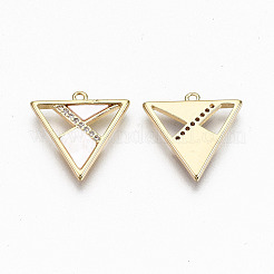 Pendentifs en laiton zircon cubique transparent&nbsp;KK-R117-003-NF