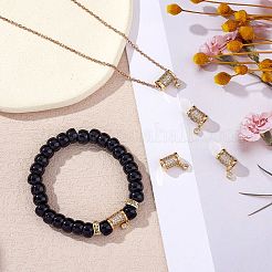 5 pezzo di placcatura in ottone con micro pavé di perline di zirconi cubici&nbsp;KK-SZ0006-18