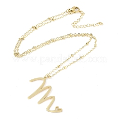 Collane con ciondolo in acciaio inossidabile 304&nbsp;NJEW-H029-02G-M