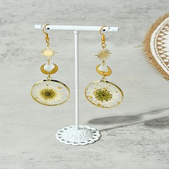 Boucles d'oreilles avec pendentif en laiton&nbsp;EJEW-FS00017