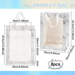 Faltbare Geschenktüten aus Papier mit Marmordruck&nbsp;ABAG-WH0038-53