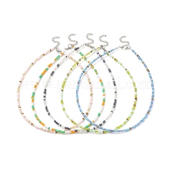 Wickelarmband aus Glassamenperlen mit zwei Schlaufen für Damen&nbsp;BJEW-JB09216