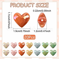 20 Stück UV-beschichtete undurchsichtige Acrylperlen&nbsp;MACR-YW0004-14