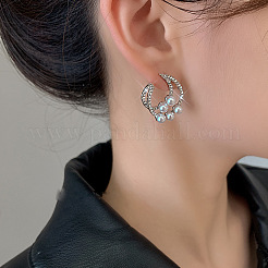 Mond-Legierung Kristall Strass Ohrstecker&nbsp;FS-WG6950B-01