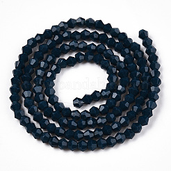 Hebras opacas de perlas de vidrio de imitación de jade de color sólido&nbsp;EGLA-A039-P2mm-D09