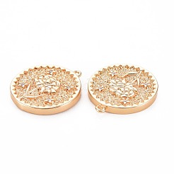 Pendenti in zirconi cubici trasparenti in micro pavè di ottone&nbsp;LS-KK-S364-116