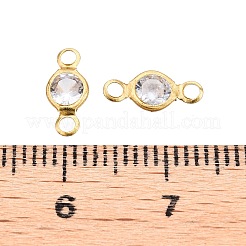 Ciondoli connettore in ottone chiaro con zirconi cubici&nbsp;KK-T070-07C-B