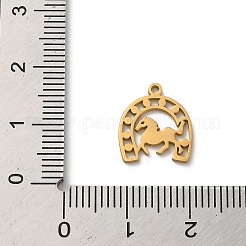 Breloques en acier inoxydable 304&nbsp;STAS-O005-17G