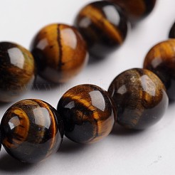 Rotondi tigre naturale della pietra preziosa dell'occhio fili di perline&nbsp;G-J333-03-8mm