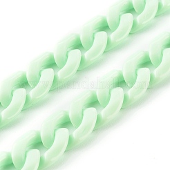 7pcs 7 Farben personalisierte Acryl Panzerkette Halskette Sets&nbsp;NJEW-JN03515
