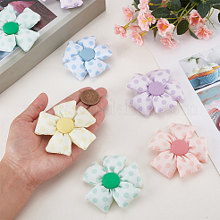 10 Stück 5 Farben Polyesterblume&nbsp;DIY-CY0002-59