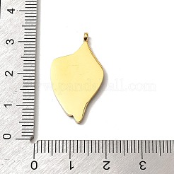 Colgantes de concha de paua natural pavé de acero inoxidable 304&nbsp;STAS-Z148-02G