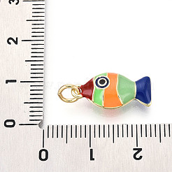 Pendentifs en laiton et émail&nbsp;KK-T079-02A-G
