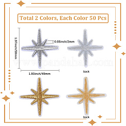 100pcs 2 Farben computergesteuertes Sticktuch Aufbügeln / Aufnähen aufnähen&nbsp;DIY-CY0001-66