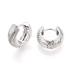 Orecchini a cerchio in ottone ritorto&nbsp;EJEW-T048-40P