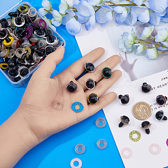 80 Set mit 10 Farben Plastikaugen für Puppen&nbsp;DIY-DC0002-38B