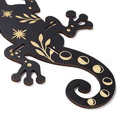 Ripiano espositore in cristallo nero sospeso in legno&nbsp;ODIS-G015-01B